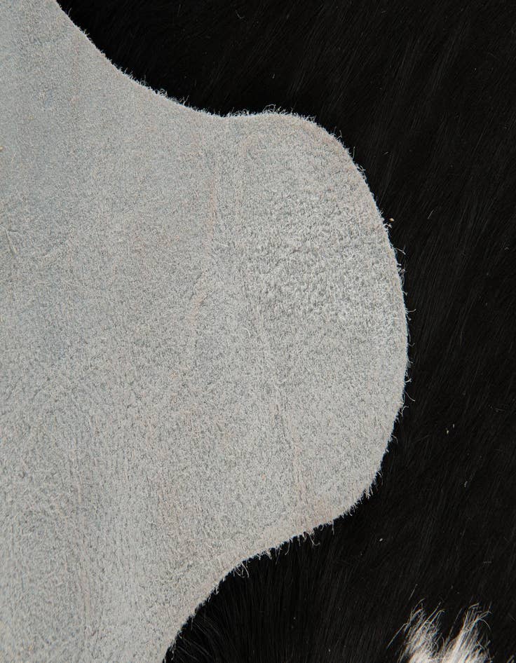 Detail image of  5' 3 x 5' 6 Cowhide Leather Square Rug