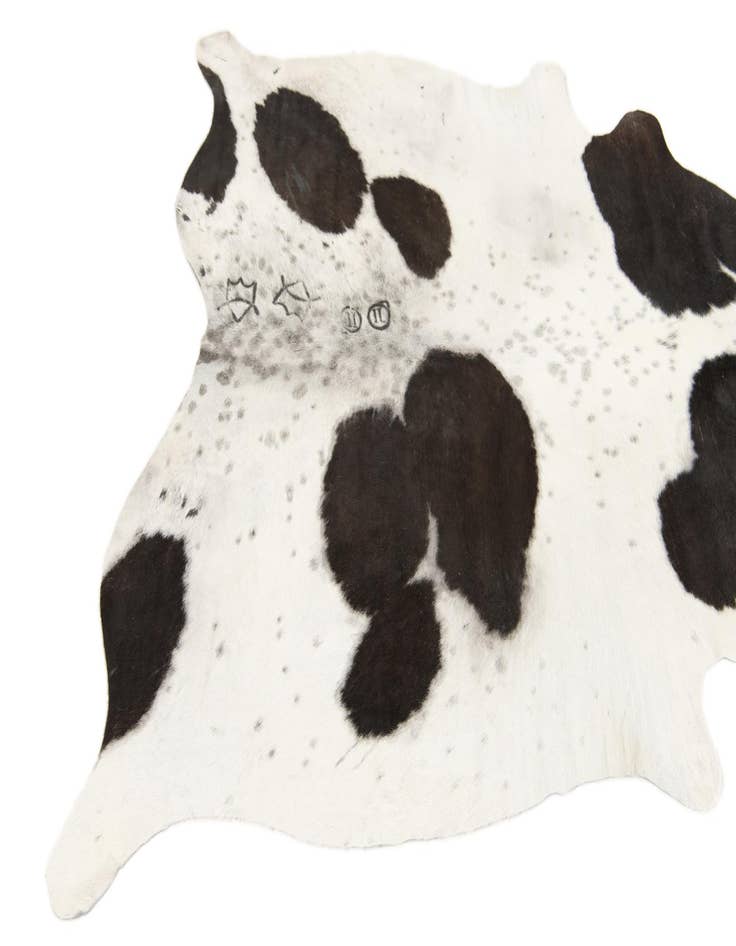 Detail image of  5' 1 x 5' 8 Cowhide Leather Square Rug