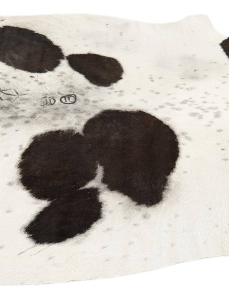 Detail image of  5' 1 x 5' 8 Cowhide Leather Square Rug