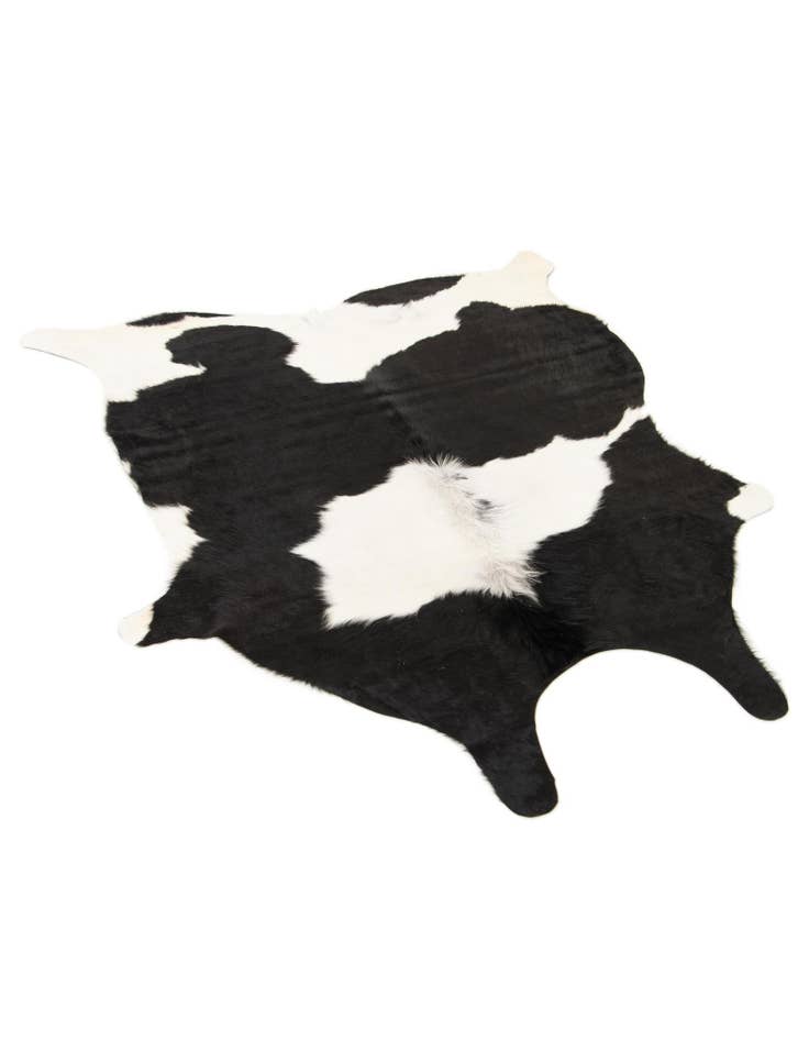Detail image of  4' 11 x 5' 8 Cowhide Leather Square Rug