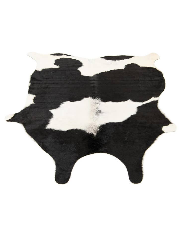 Detail image of  4' 11 x 5' 8 Cowhide Leather Square Rug