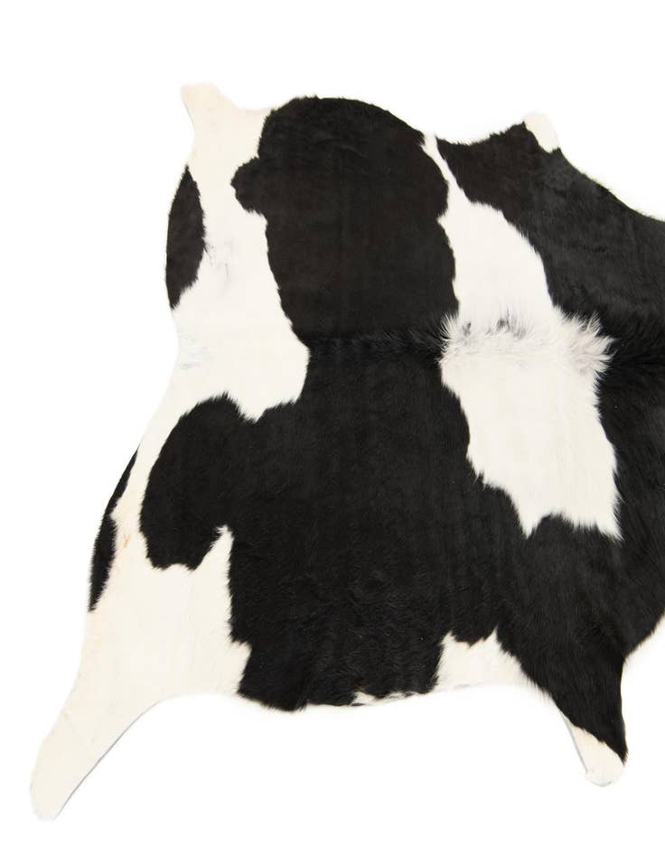 Detail image of  4' 11 x 5' 8 Cowhide Leather Square Rug