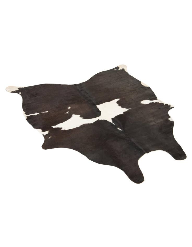Detail image of  5' 1 x 5' 5 Cowhide Leather Square Rug