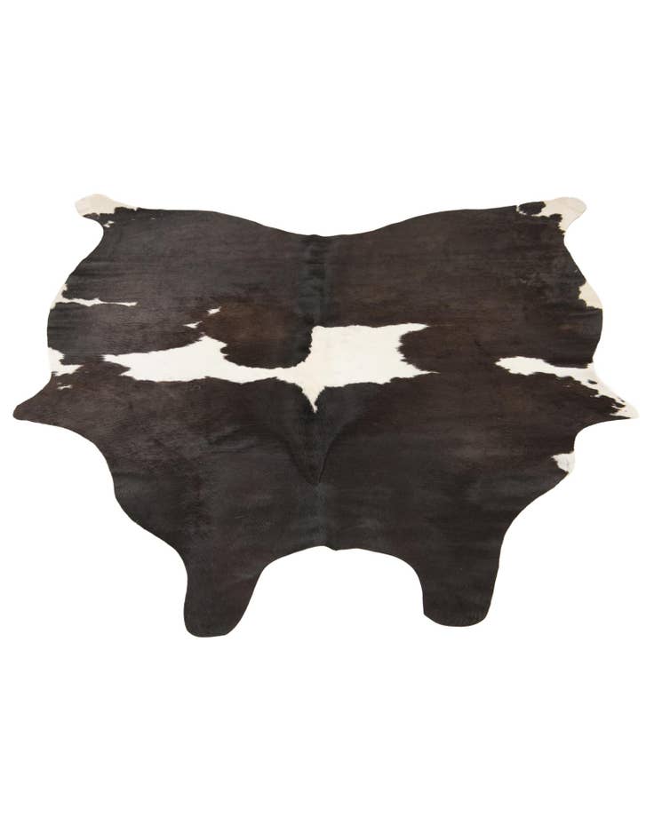 Detail image of  5' 1 x 5' 5 Cowhide Leather Square Rug