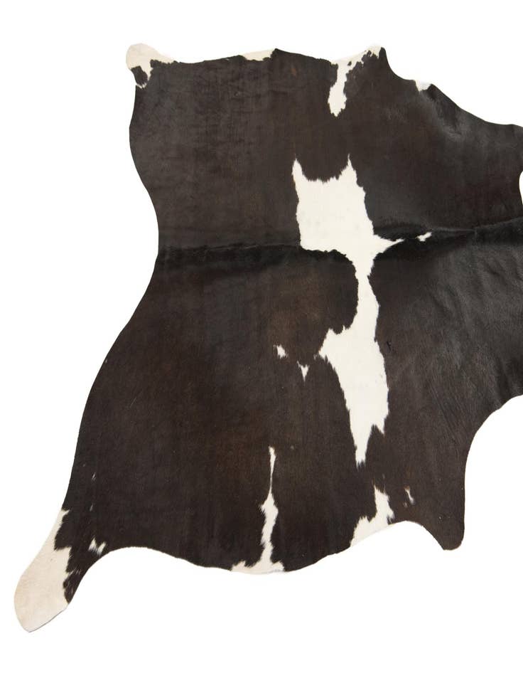 Detail image of  5' 1 x 5' 5 Cowhide Leather Square Rug