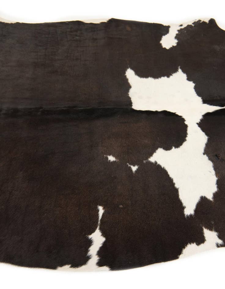 Detail image of  5' 1 x 5' 5 Cowhide Leather Square Rug