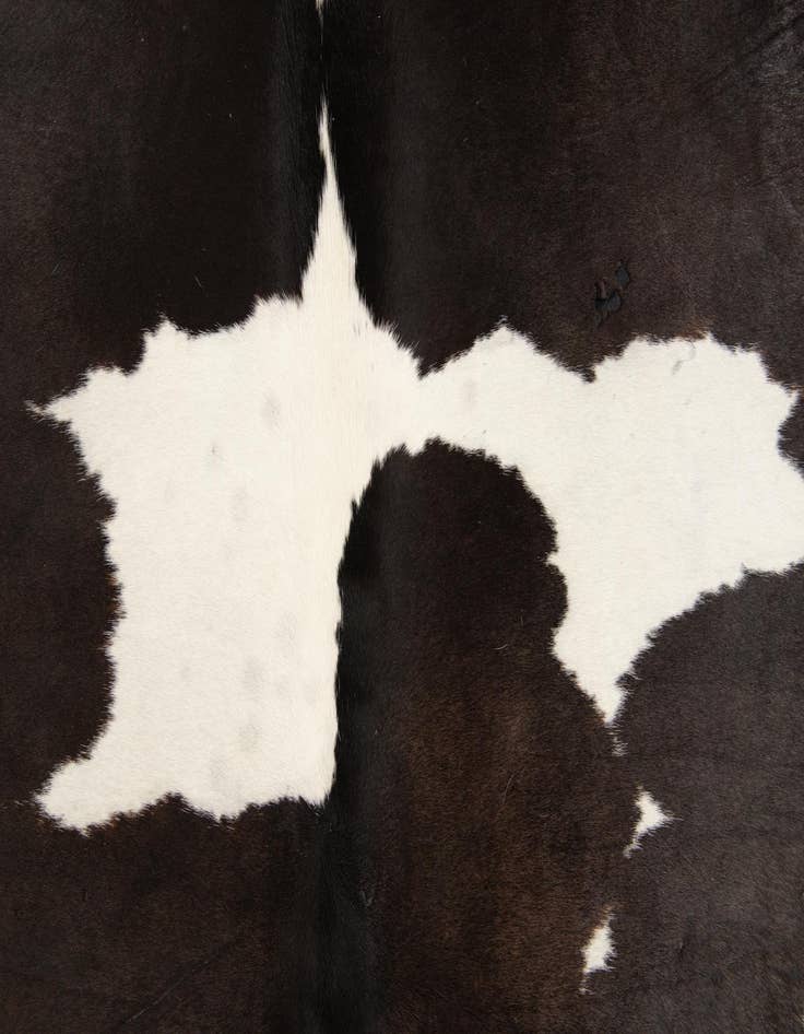Detail image of  5' 1 x 5' 5 Cowhide Leather Square Rug