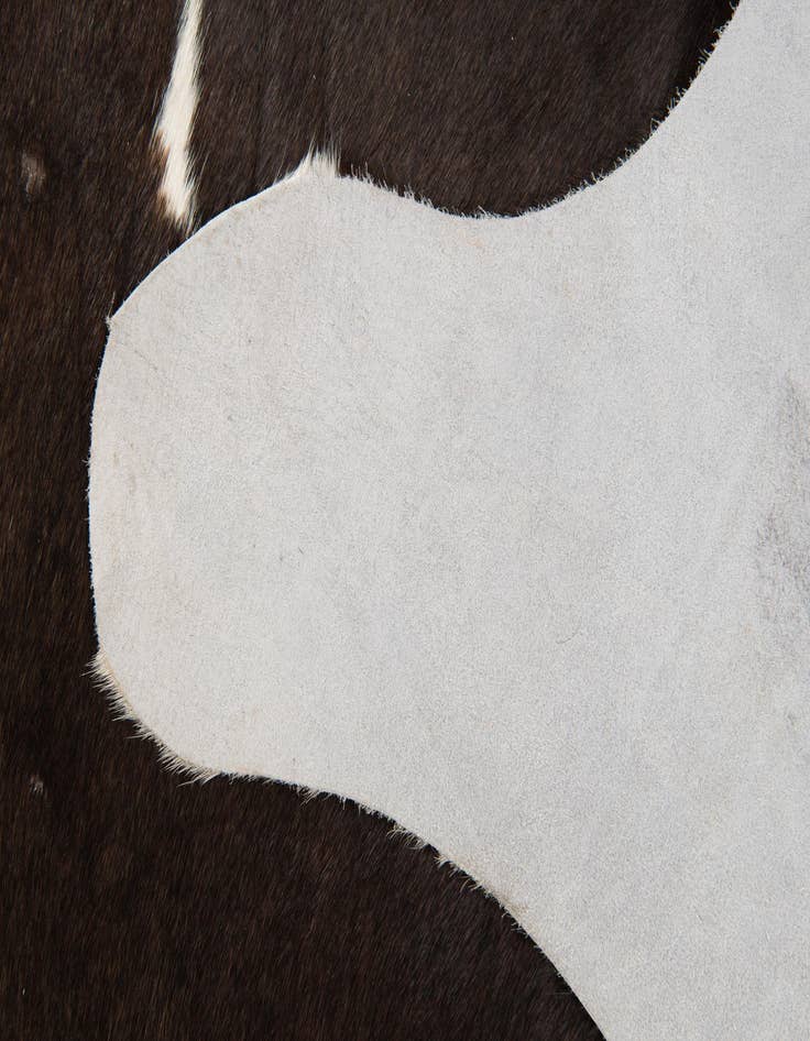 Detail image of  5' 1 x 5' 5 Cowhide Leather Square Rug