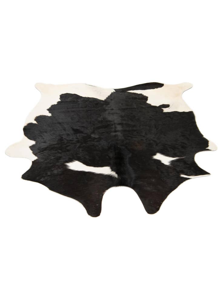 Detail image of  4' 9 x 4' 11 Cowhide Leather Square Rug
