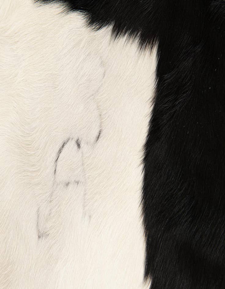 Detail image of  4' 9 x 4' 11 Cowhide Leather Square Rug