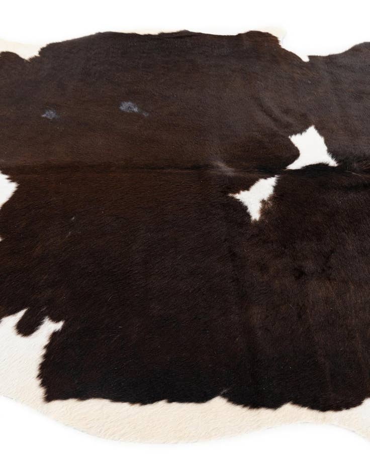 Detail image of  4' 10 x 5' 7 Cowhide Leather Square Rug