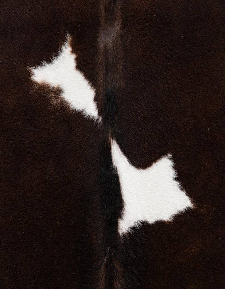 Detail image of  4' 10 x 5' 7 Cowhide Leather Square Rug
