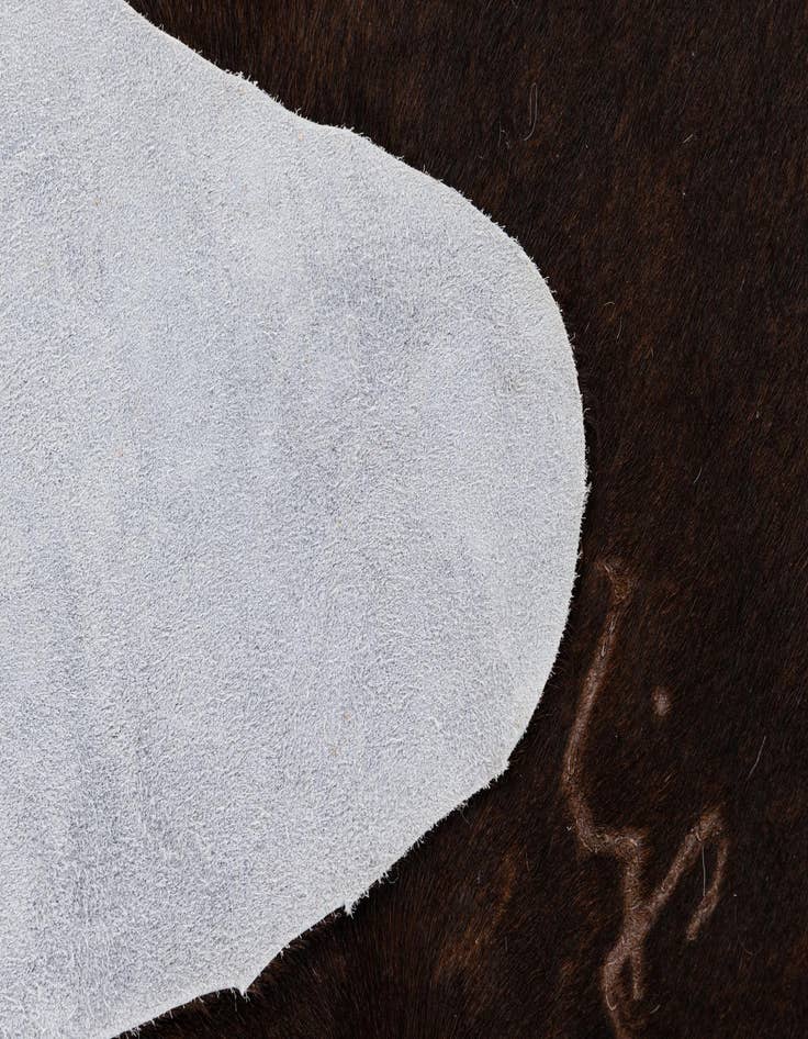 Detail image of  6' 3 x 6' 10 Cowhide Leather Square Rug