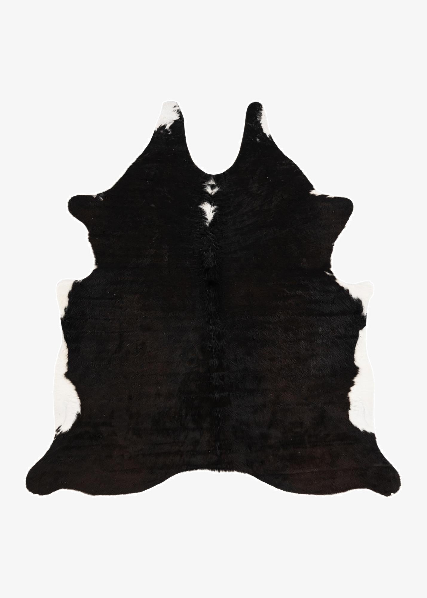  6' x 6' 2 Cowhide Leather Square Rug