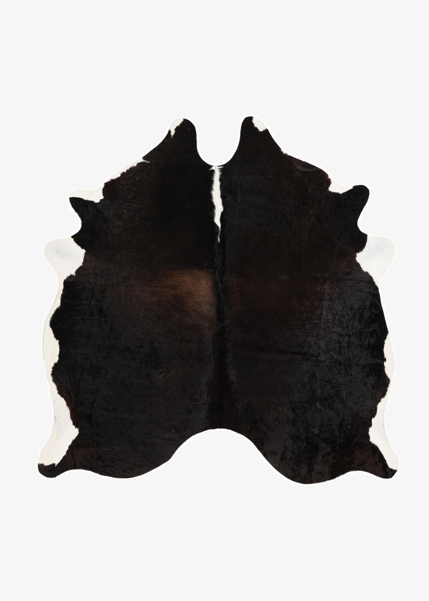  6' x 6' 2 Cowhide Leather Square Rug