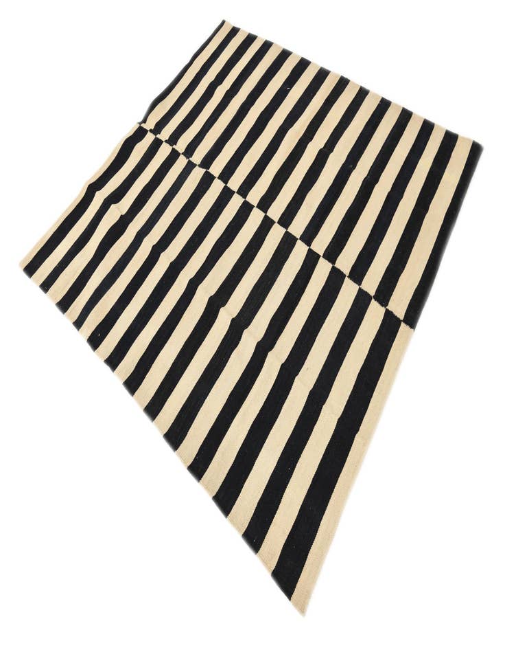 Detail image of  5' 3 x 5' 3  Hand Woven Kilim Modern Wool Square Rug