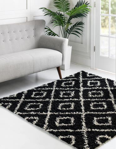  10' x 10' Lattice Shag Square Rug