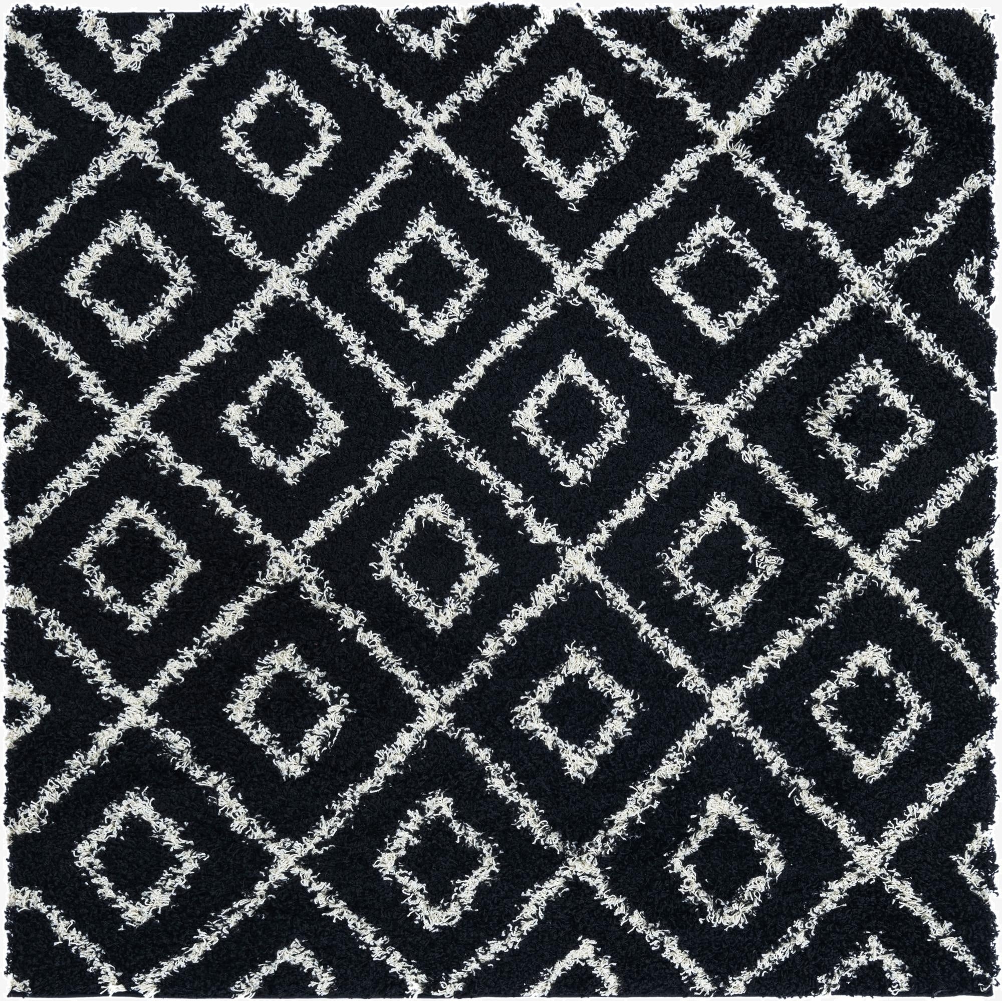  6' x 6' Lattice Shag Square Rug