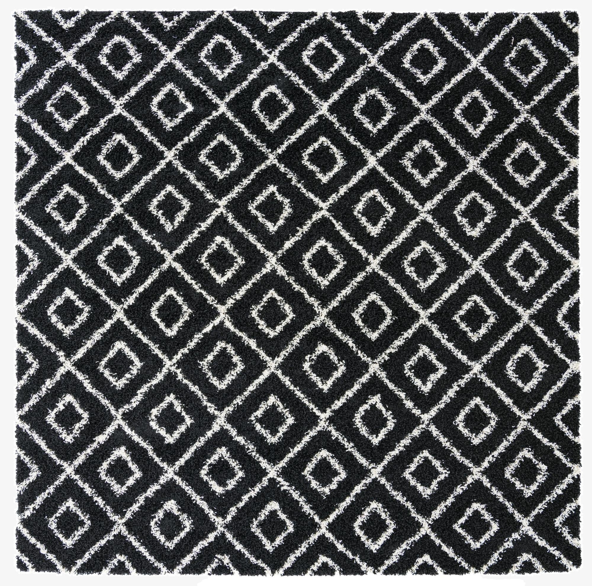  10' x 10' Lattice Shag Square Rug