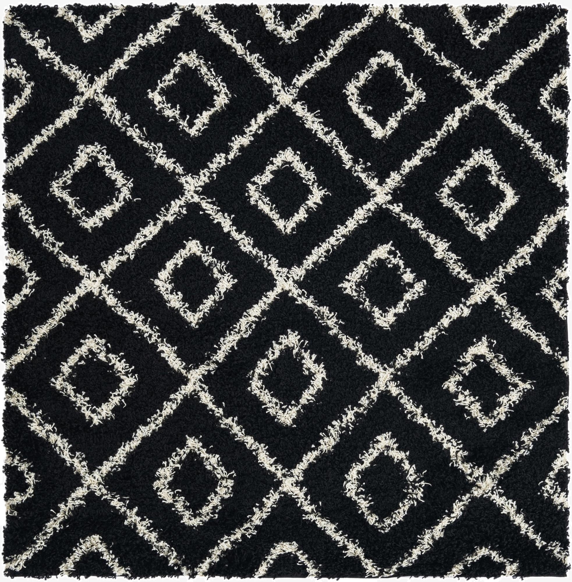  5' 3 x 5' 3 Lattice Shag Square Rug