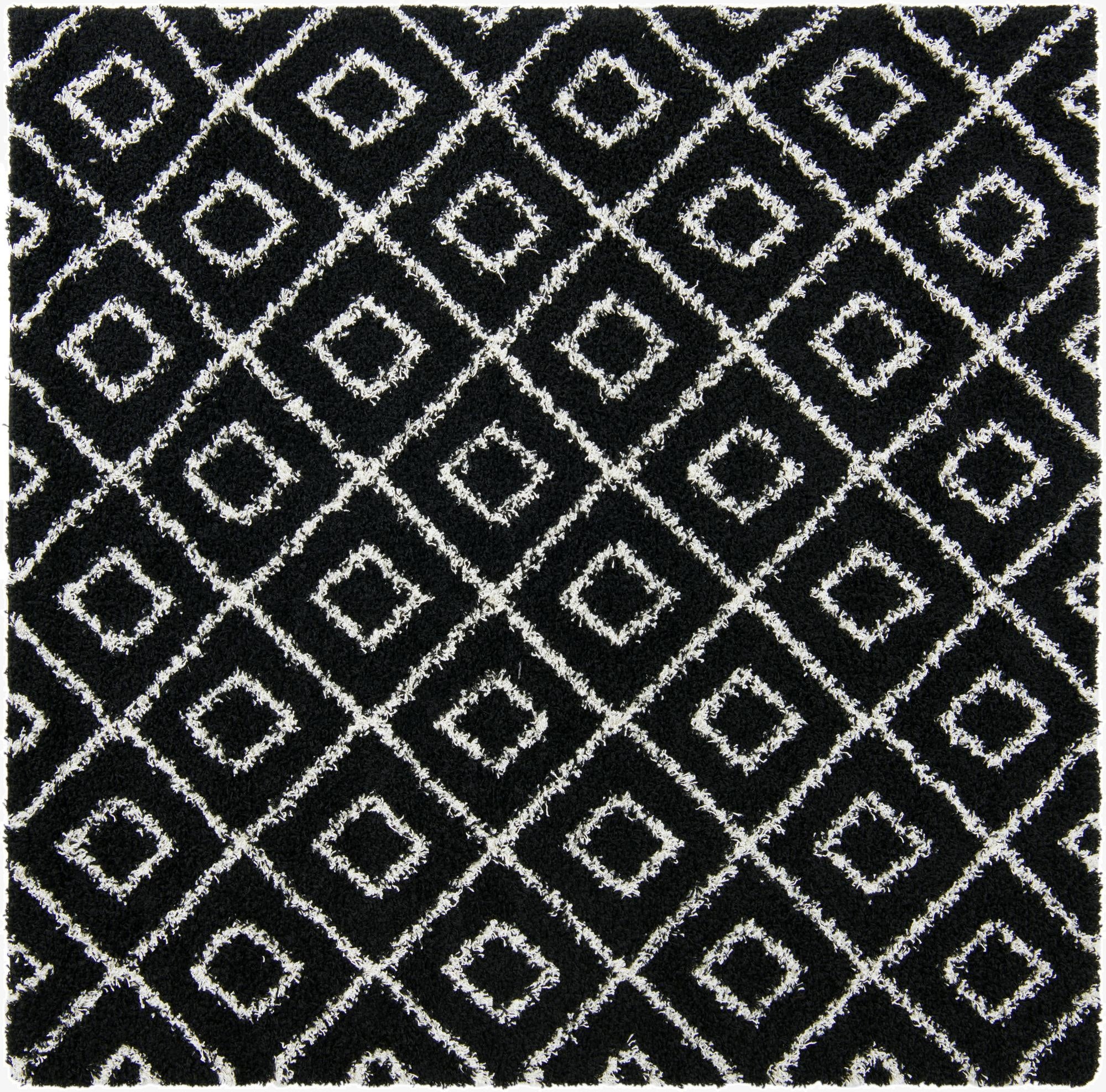  7' 10 x 7' 10 Lattice Shag Square Rug