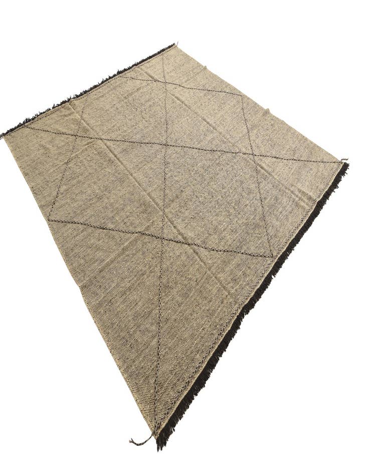 Detail image of  9' 3 x 9' 8  Hand Knotted Moroccan Wool Square Rug