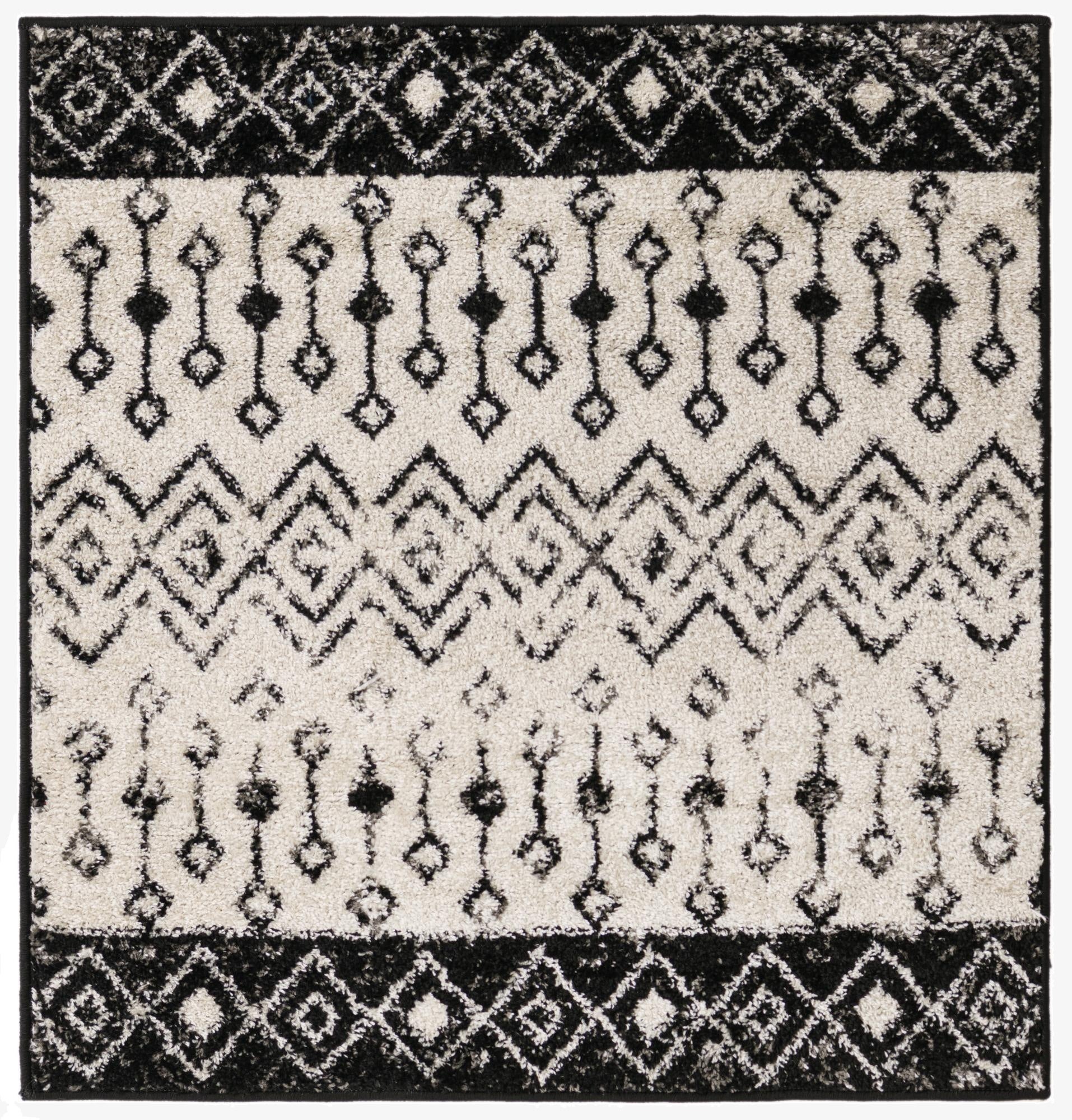  3' x 3' Moroccan Trellis Square Rug