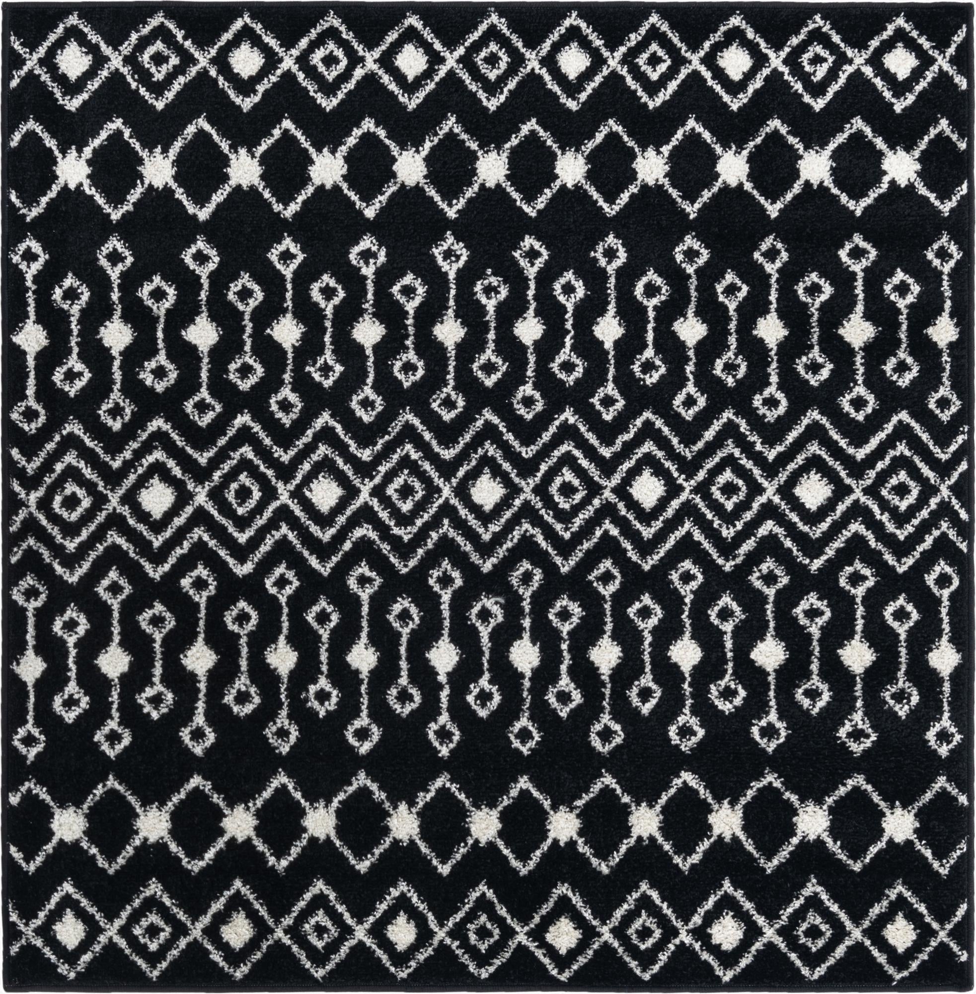  4' x 4' Moroccan Trellis Square Rug