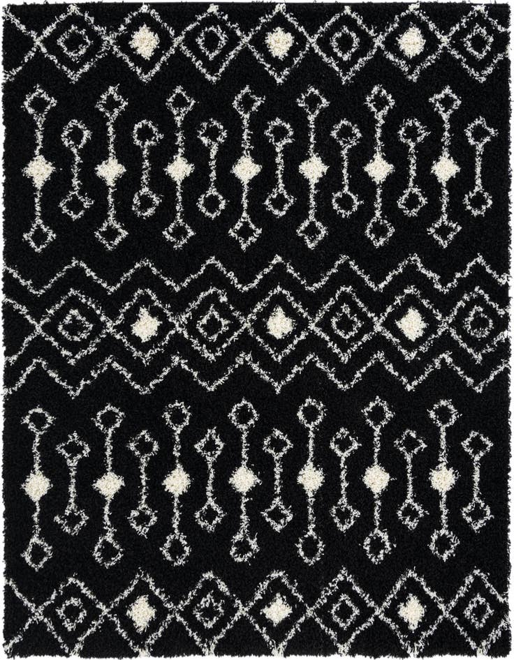 Detail image of 7' 10 x 7' 10 Moroccan Trellis Shag Square Rug