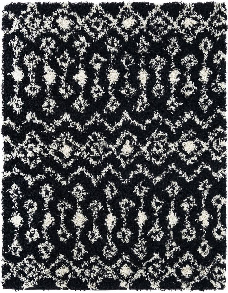 Detail image of  4' x 4' Moroccan Trellis Shag Square Rug