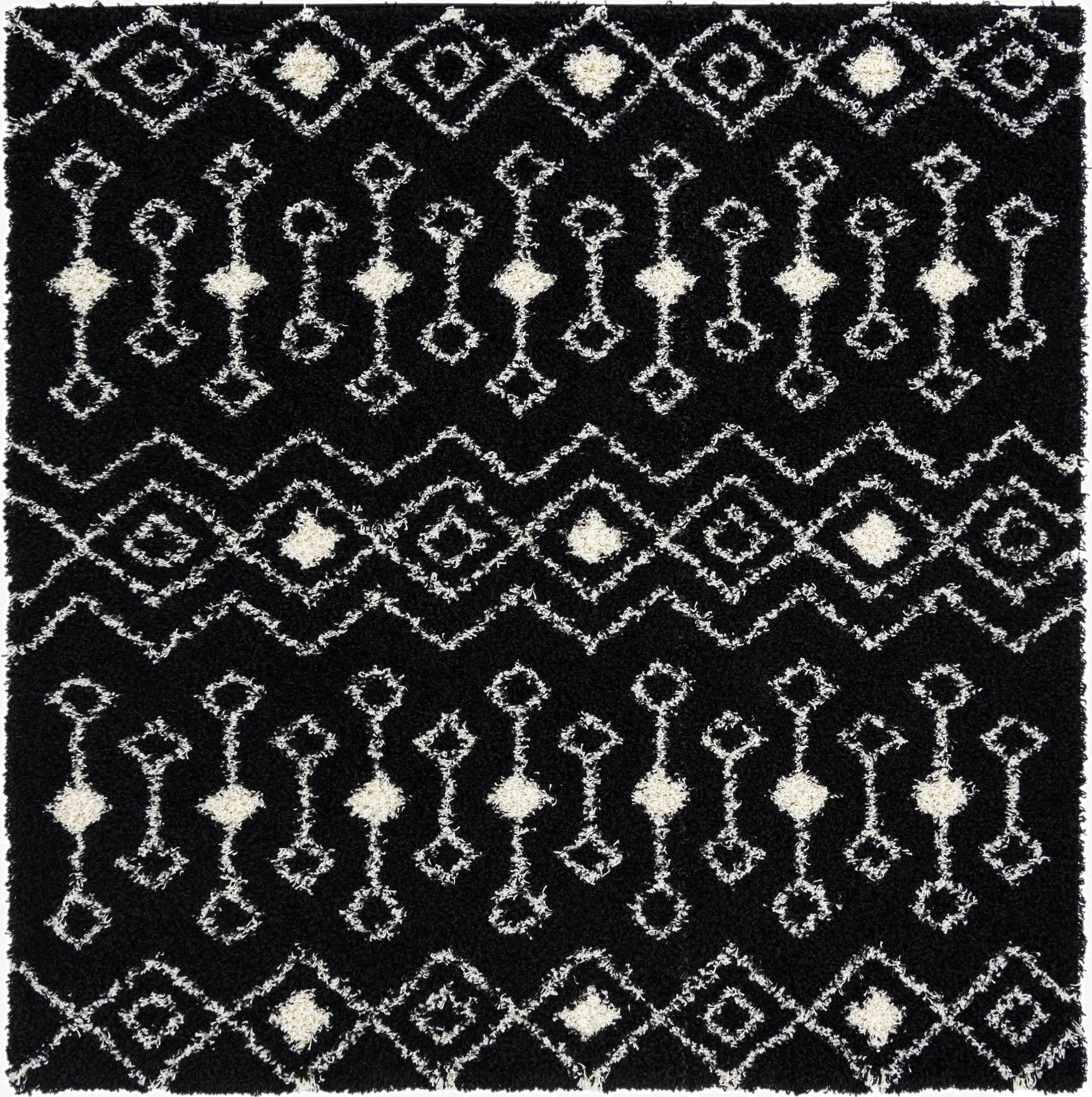  7' 10 x 7' 10 Moroccan Trellis Shag Square Rug