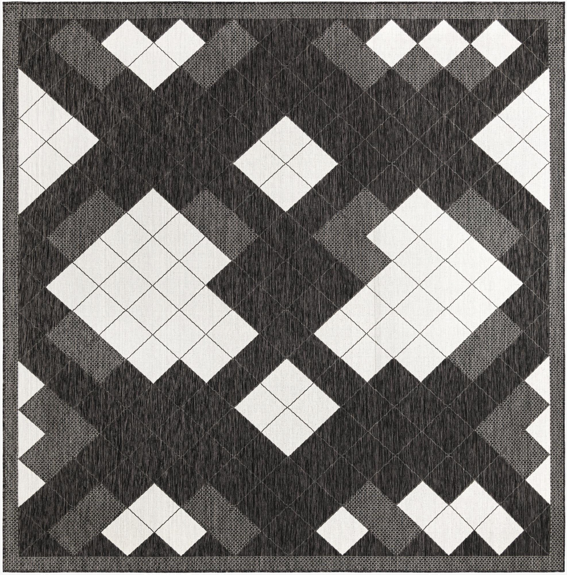  10' x 10'  Washable Modern Indoor / Outdoor Square Rug