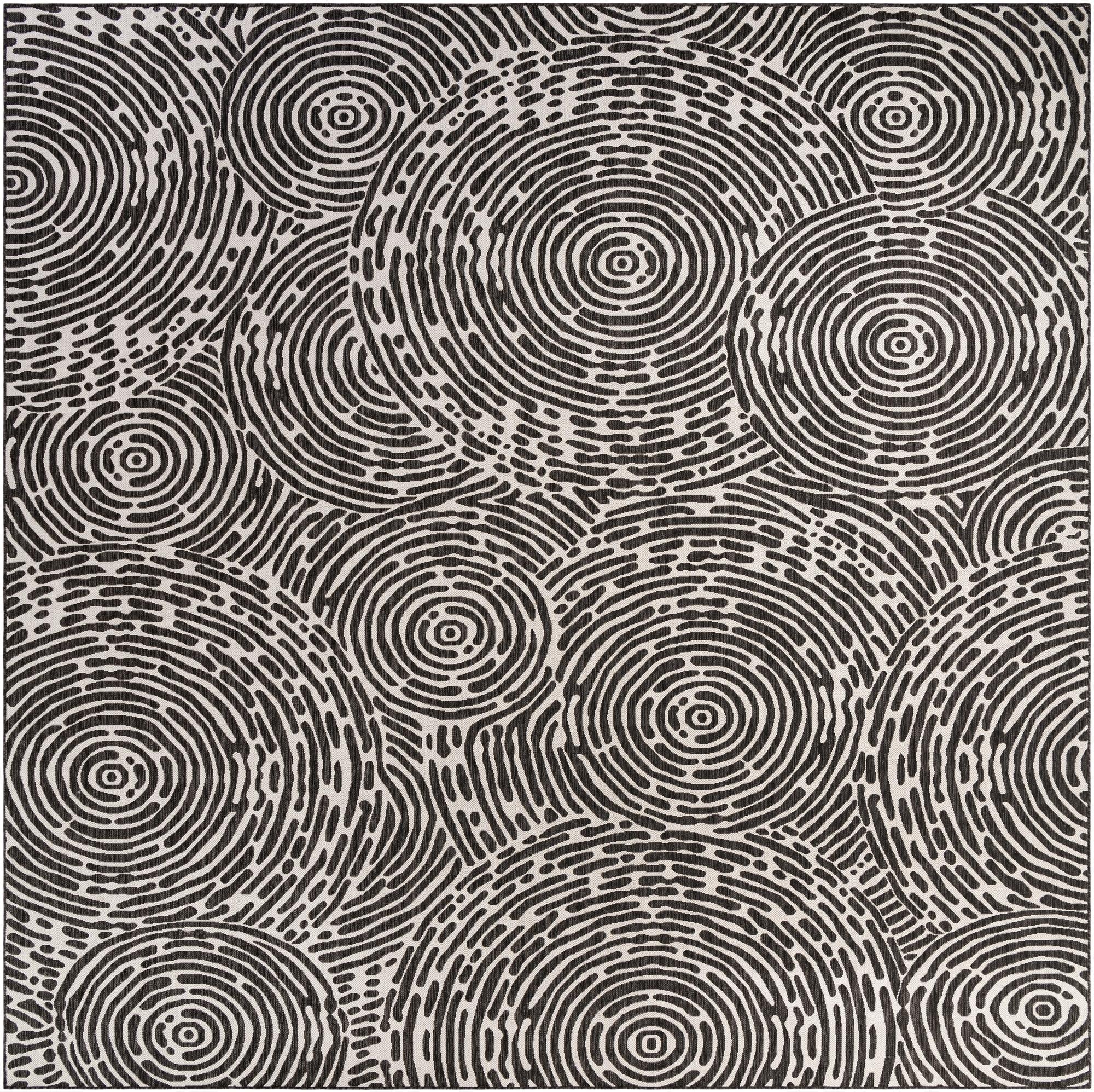  13' x 13'  Washable Modern Indoor / Outdoor Square Rug