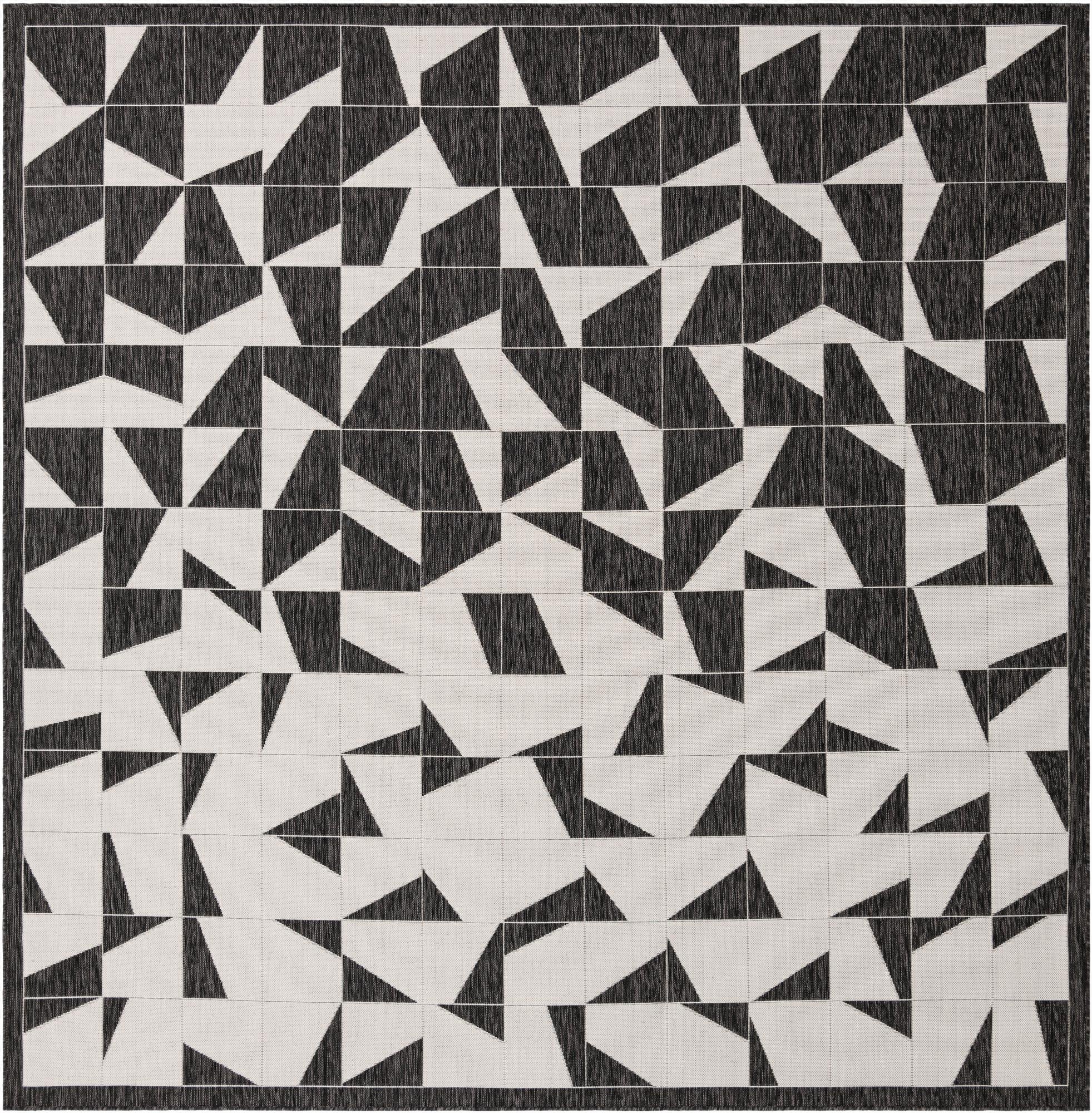  10' x 10'  Washable Modern Indoor / Outdoor Square Rug