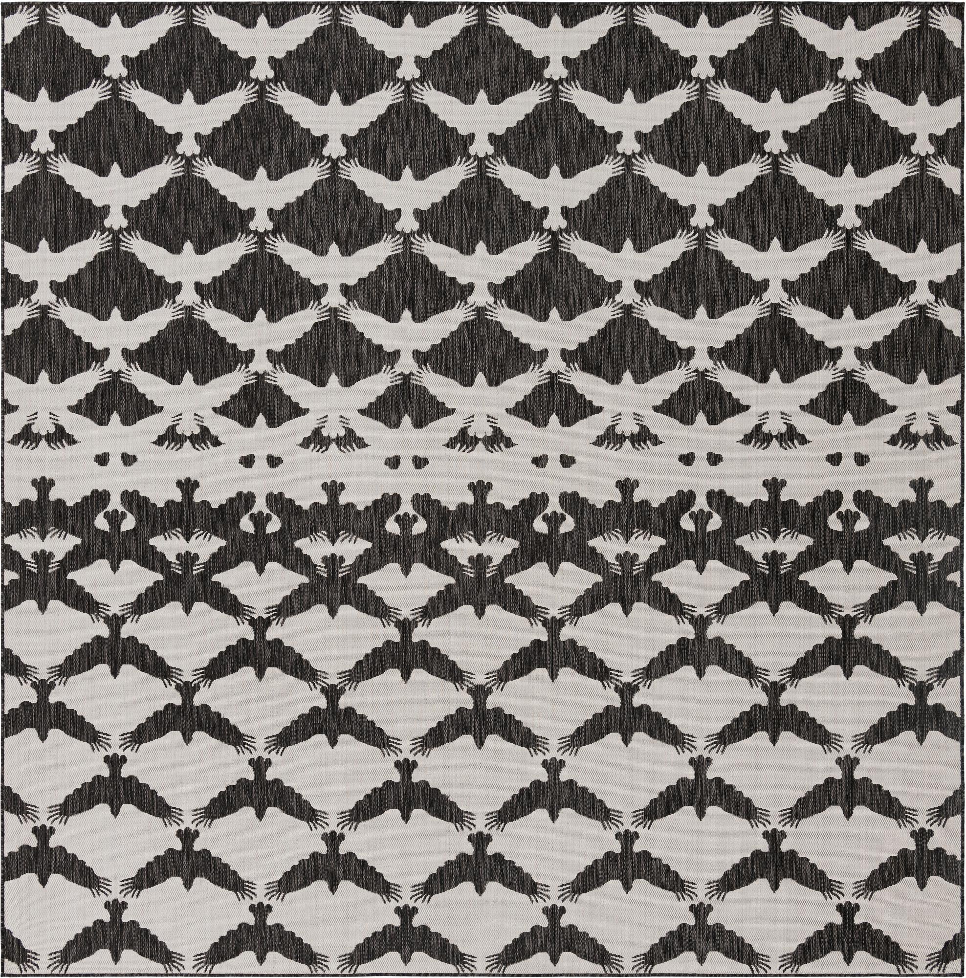  10' x 10'  Washable Modern Indoor / Outdoor Square Rug