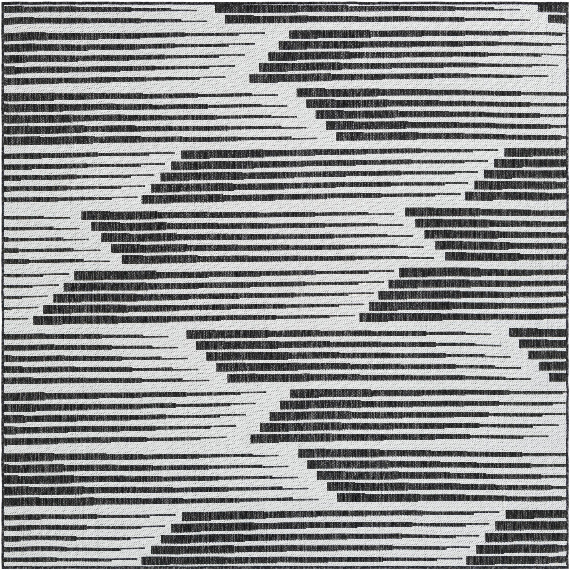  7' 10 x 7' 10  Washable Modern Indoor / Outdoor Square Rug