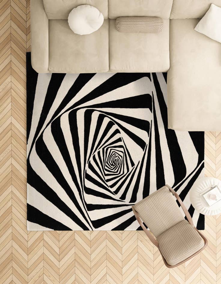 Detail image of  7' 10 x 7' 10 Vortex Wool Square Rug