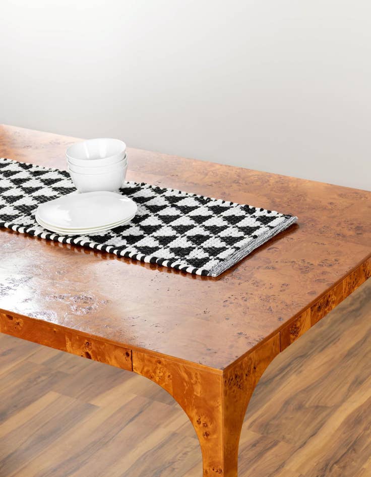 Detail image of  1' 2 x 6' 1  Hand Woven Chindi Jute Table Runner Rug