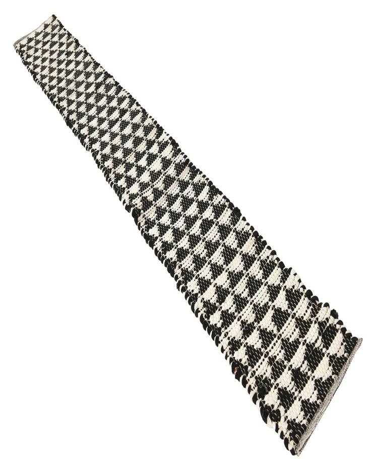 Detail image of  1' 2 x 10'  Hand Woven Chindi Jute Table Runner Rug