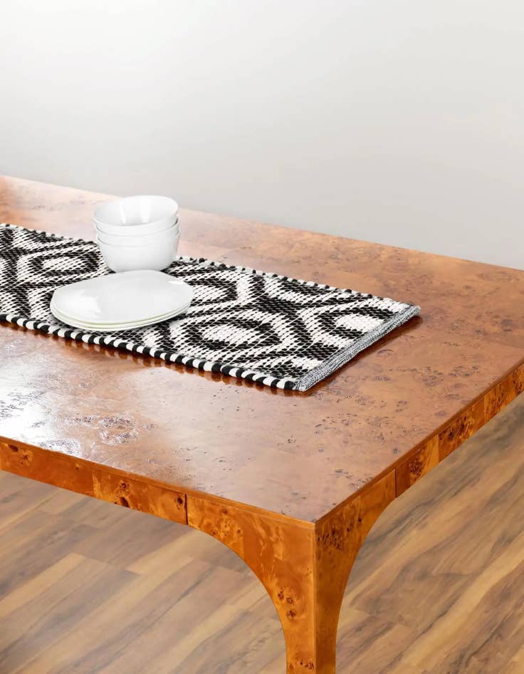 Detail image of  1' 2 x 6' 1  Hand Woven Chindi Jute Table Runner Rug