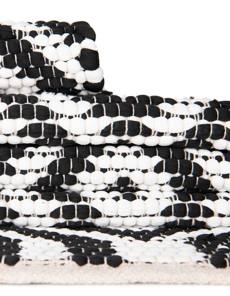 Detail image of  1' 2 x 10'  Hand Woven Chindi Jute Table Runner Rug