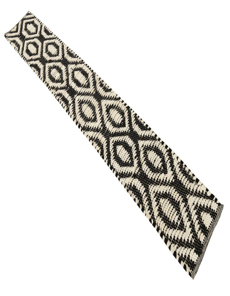 Detail image of  1' 2 x 8'  Hand Woven Chindi Jute Table Runner Rug