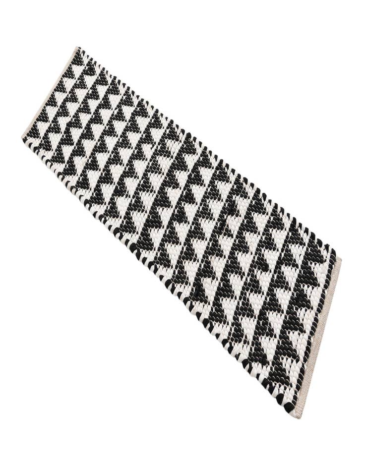 Detail image of  1' 2 x 4' 1  Hand Woven Chindi Jute Table Runner Rug