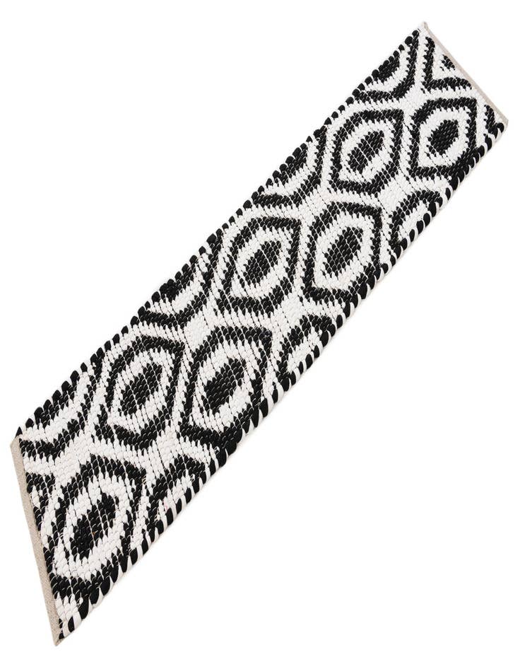 Detail image of  1' 2 x 5' 1  Hand Woven Chindi Jute Table Runner Rug