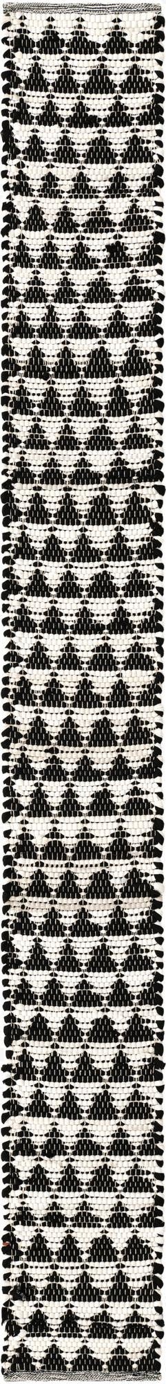  1' 2 x 10'  Hand Woven Chindi Jute Table Runner Rug