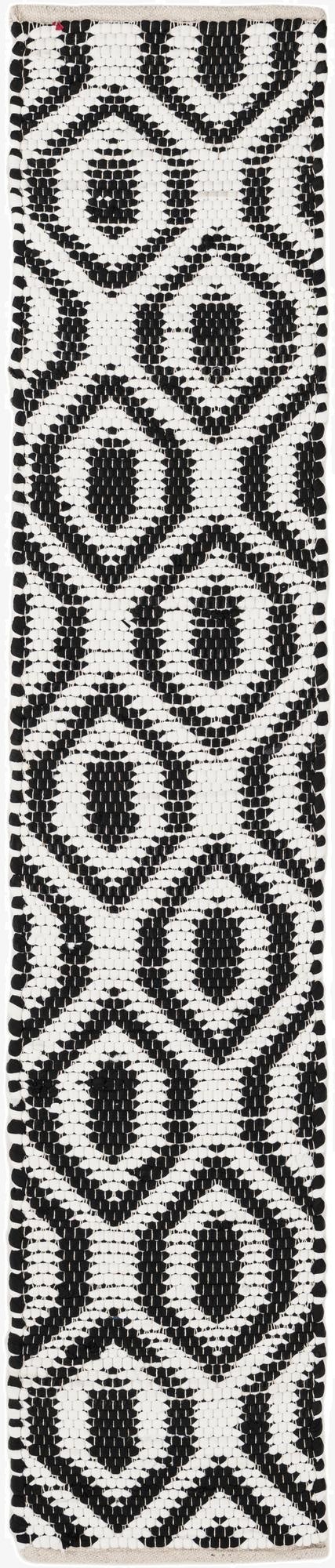  1' 2 x 6' 1  Hand Woven Chindi Jute Table Runner Rug