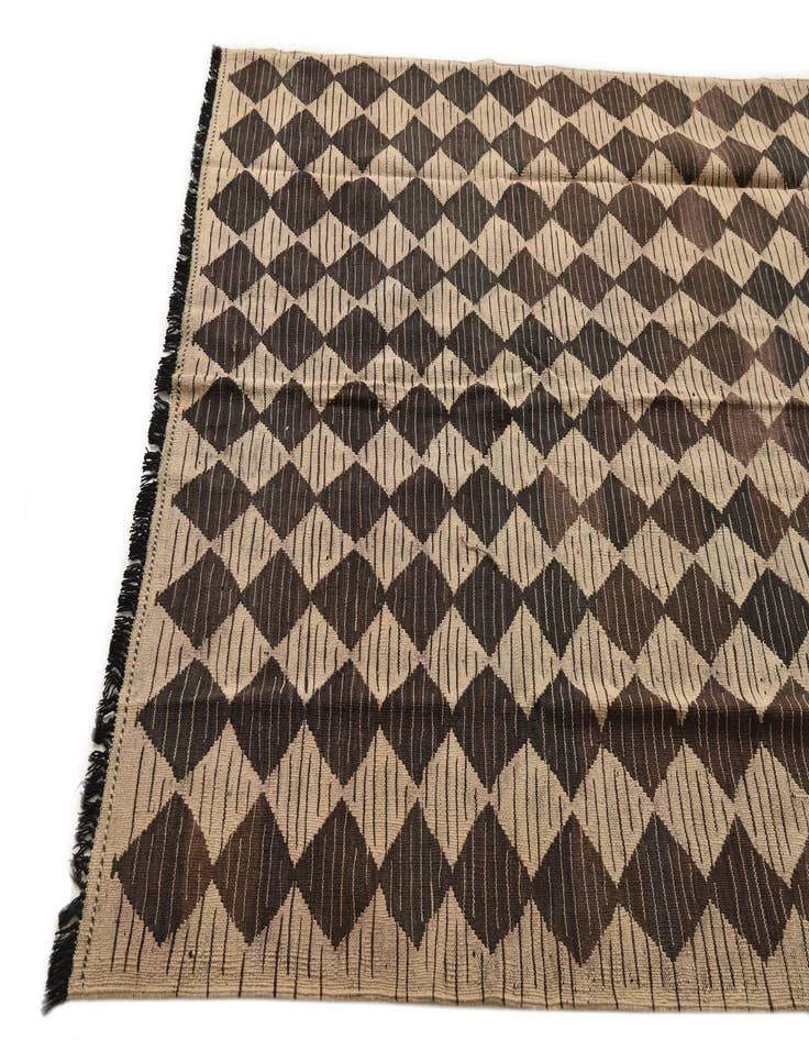 Detail image of  5' x 6' 4  Hand Woven Kilim Modern Wool Rug