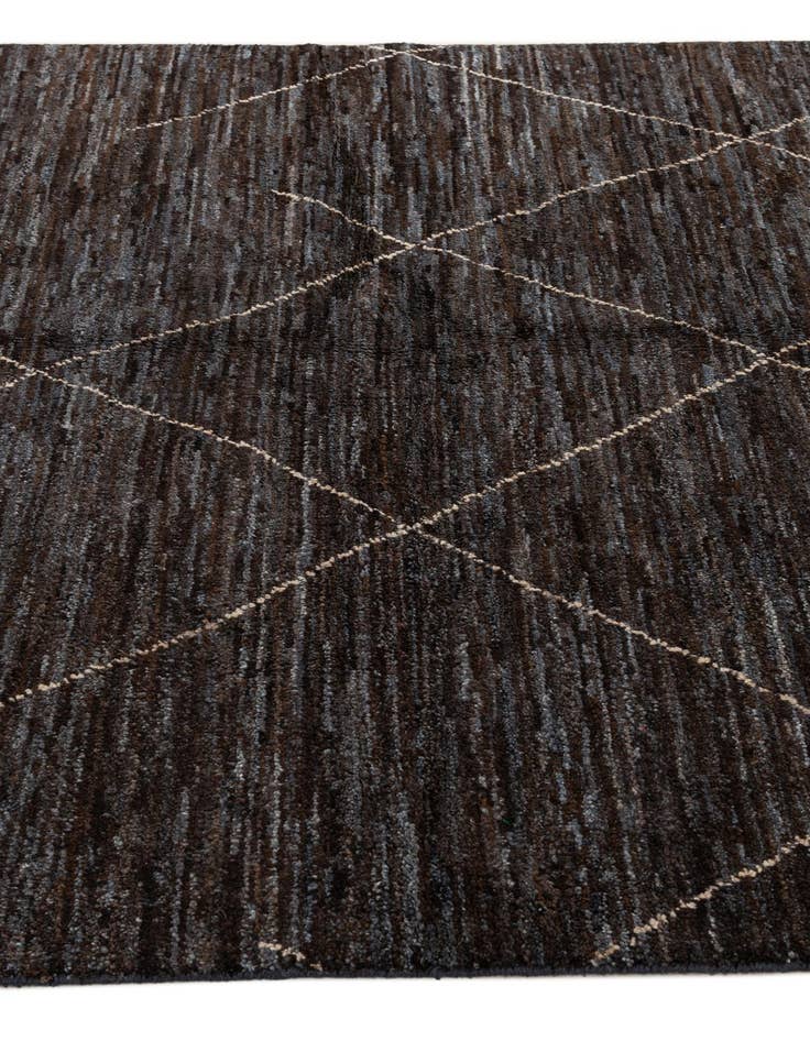 Detail image of  5' 2 x 7' 7  Hand Knotted Moroccan Wool Rug