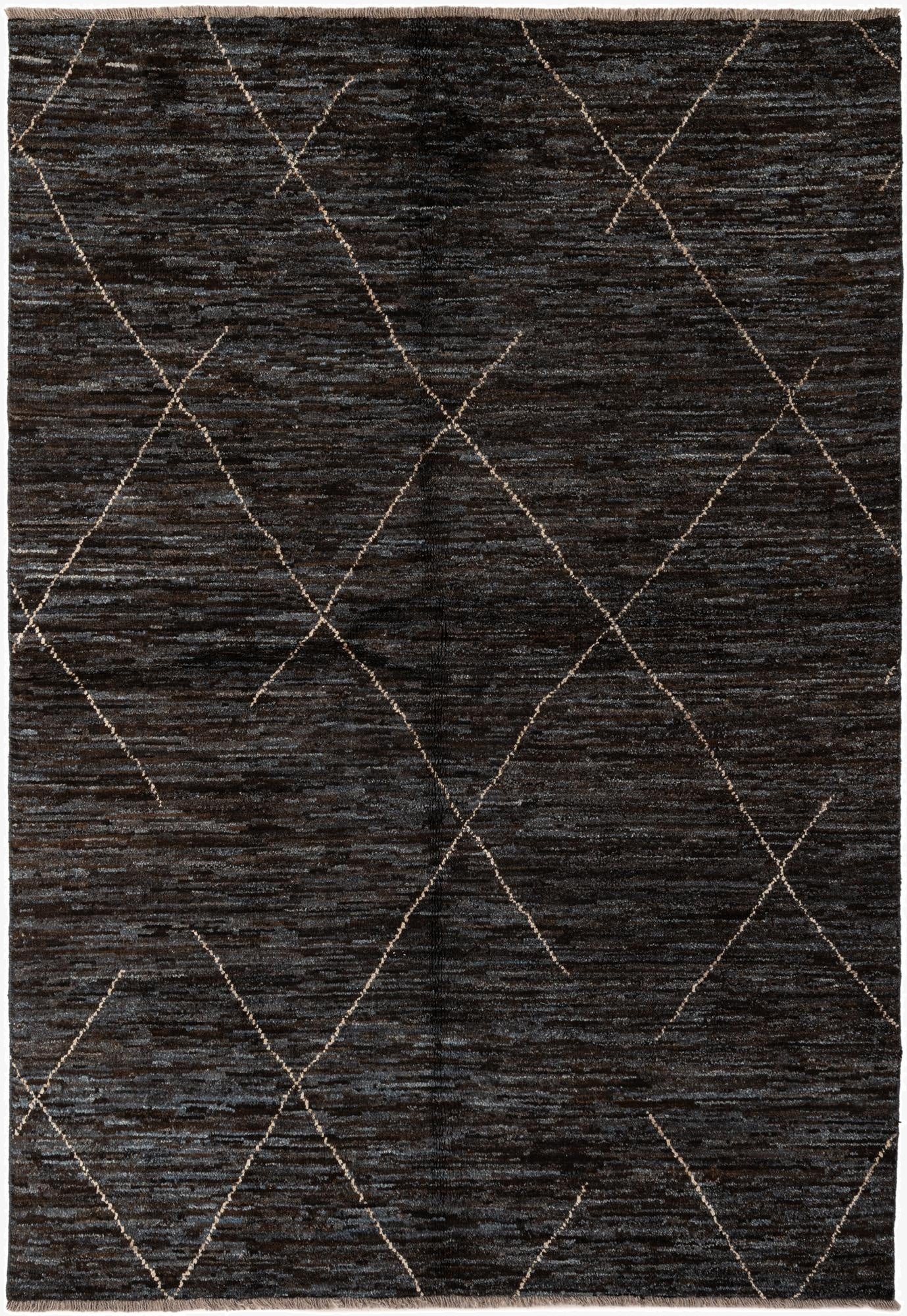  5' 2 x 7' 7  Hand Knotted Moroccan Wool Rug