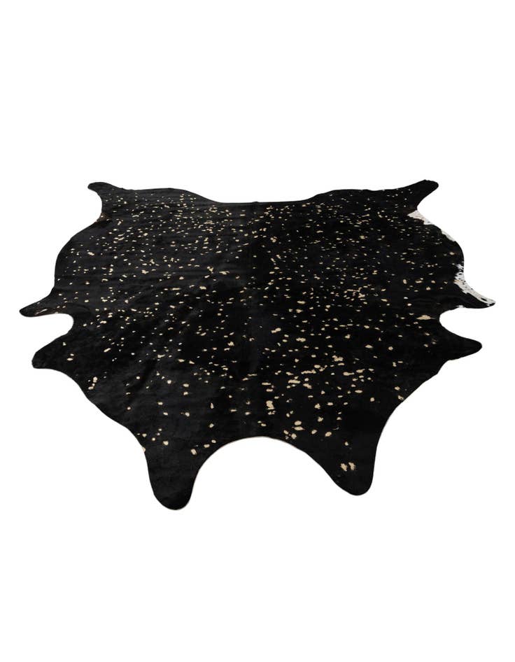 Detail image of  6' 9 x 6' 10 Cowhide Leather Freeform Rug